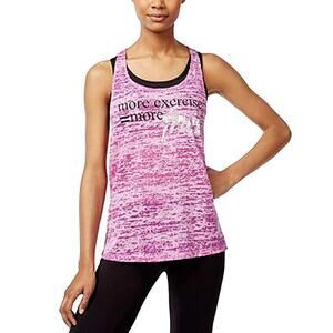 Material Girl Womens Active Juniors' Braided-Back Graphic Tank Top Size XS
